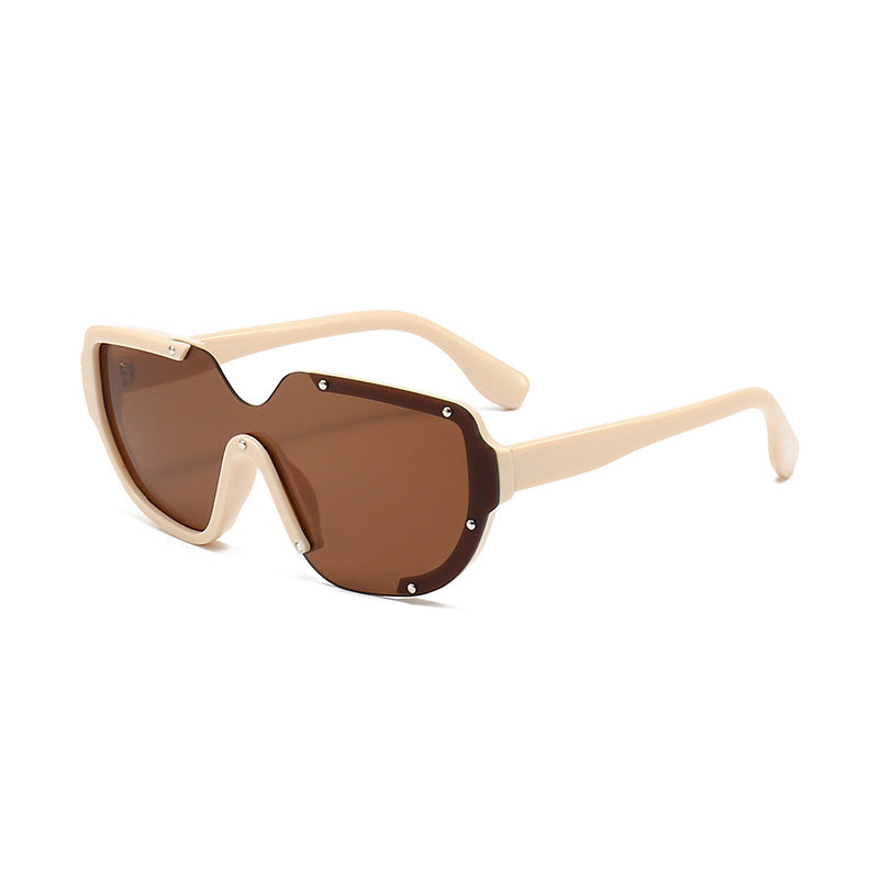 Venta al por mayor PC Gafas de sol unisex de marco grande de una pieza